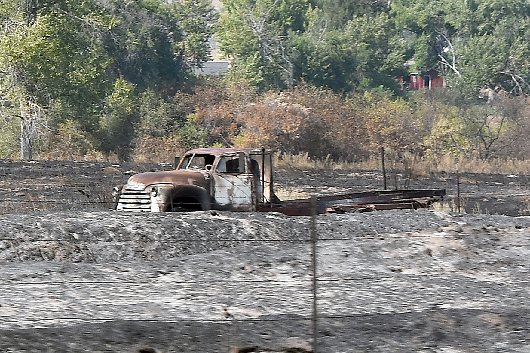burned truck